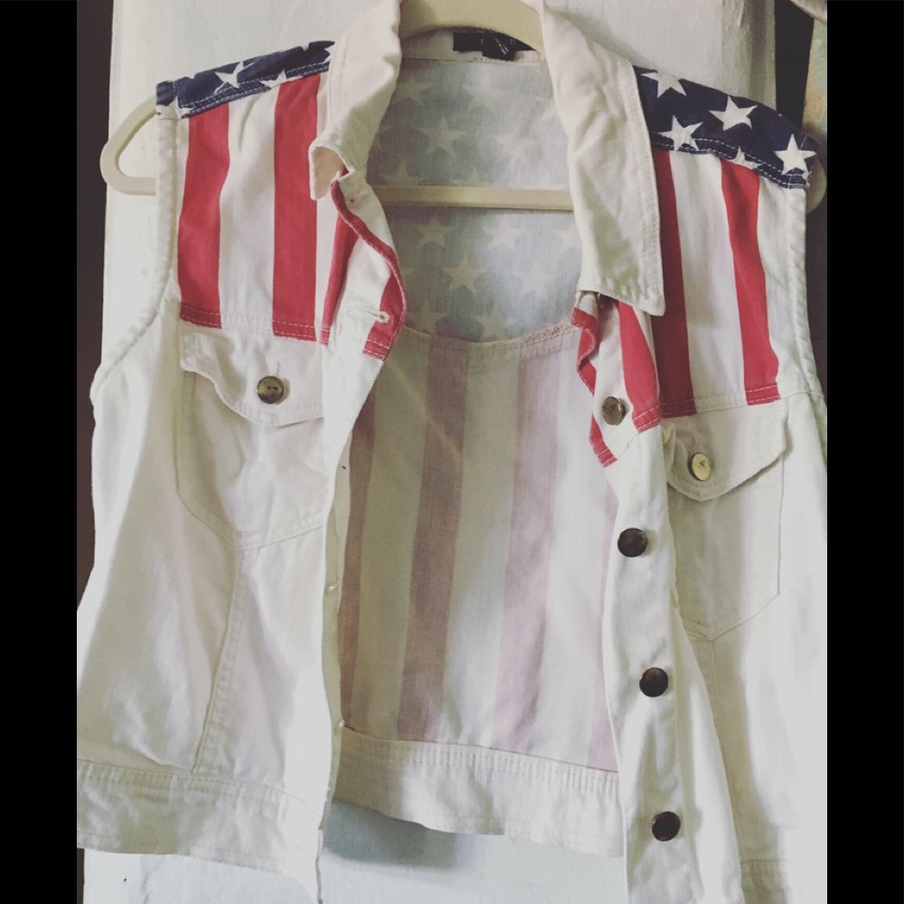 American flag 🇺🇸 Jean vest